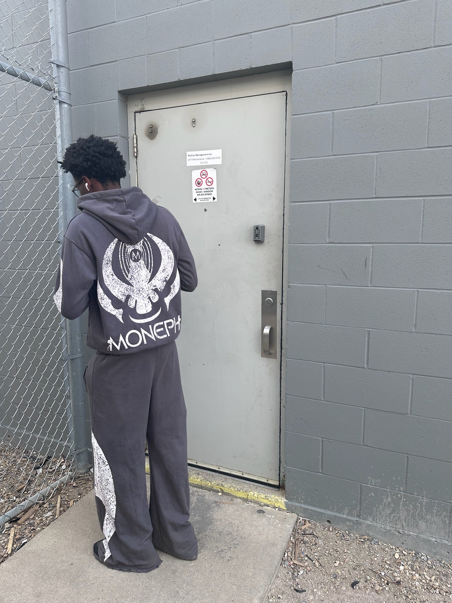 Moneph "PRINCIPUM" GREY HOODIE