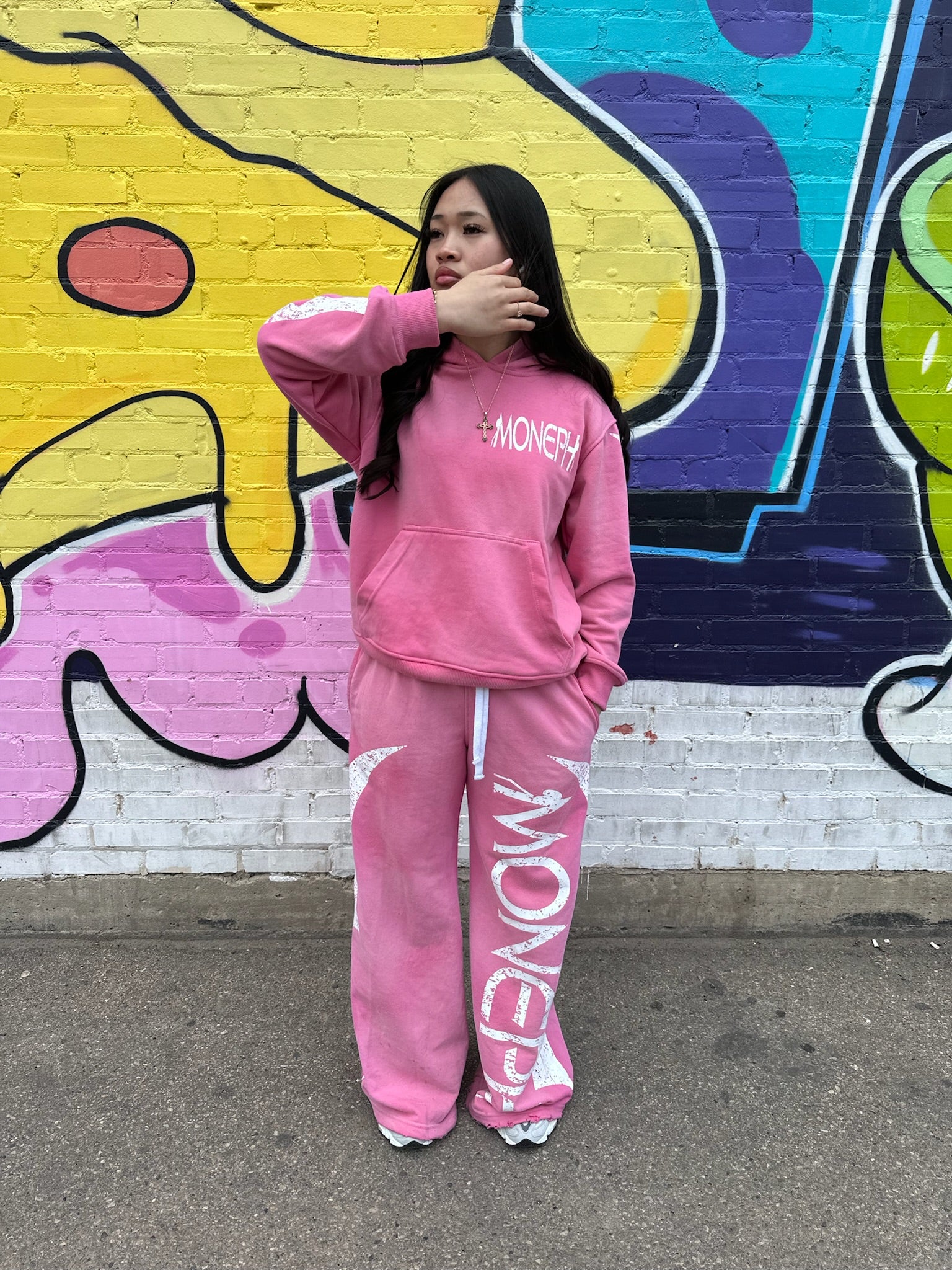 Moneph “PRINCIPUM” PINK HOODIE